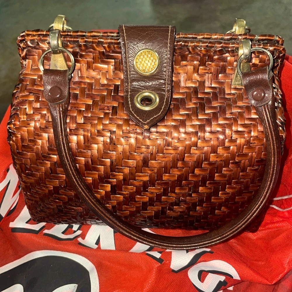 Bamboo clutch bag made in Italy